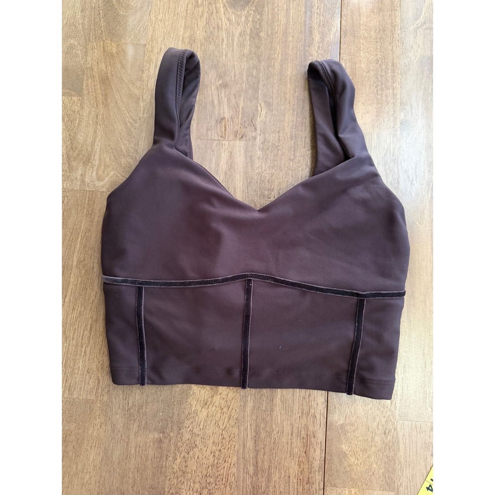 YPB Abercrombie sculptLUX Corset Longline Sports Bra Brown Small